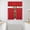 Red, variant on Gorgeous Home Linen 3-Piece Faux Silk Blackout Kitchen Curtain Set, Red K4