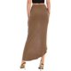 thumbnail image 2 of Falda midi sexy de cintura alta con abertura lateral y abertura asimétrica para mujer Marrón G Marrón G Xishao ropa, 2 of 2