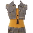 thumbnail image 3 of Big Girl 3 Pieces Tank Top Dress Jacket Graduation Flower Girl Dress USA Mustard 12 JKS 2138 BNY Corner, 3 of 5