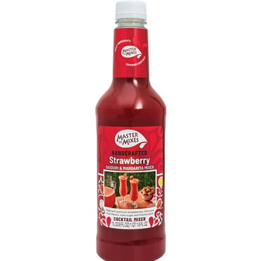 Master of Mixes Strawberry Daiquiri/Margarita Mixer Ready To Use, 1 Liter Plastic Bottle, Shelf-Stable