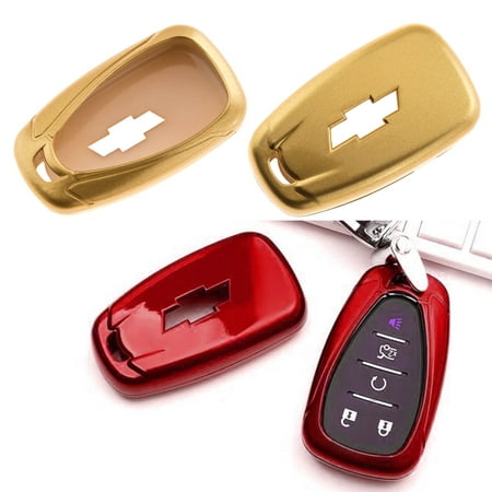Gold Glossy Remote Key Fob Shell For Chevy Camaro Malibu Cruze Spark Volt