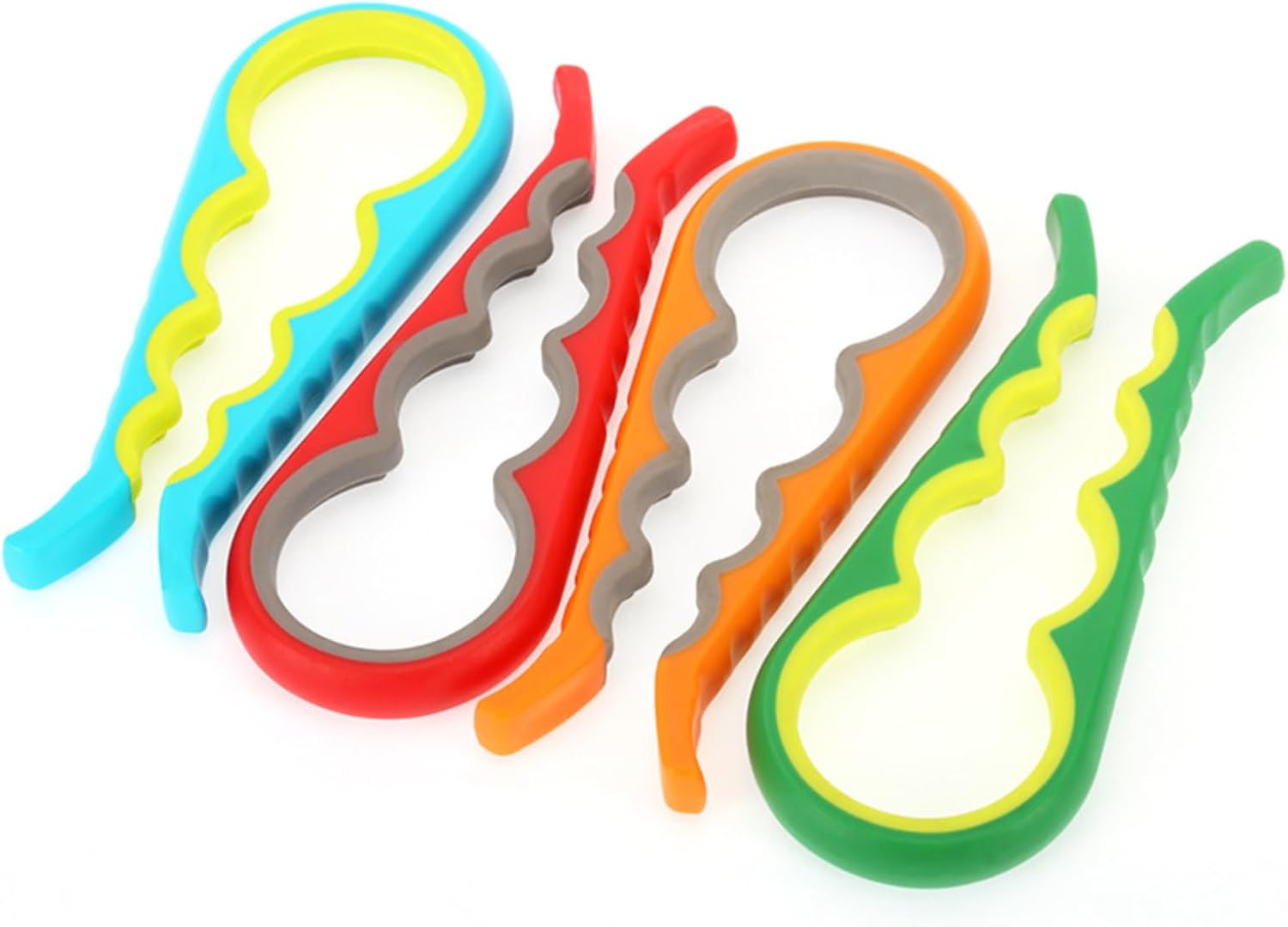 FRKSMD-Multi-Color Bottle Opener and Can Opener for Weak Hands, Elderly Arthritis, Elderly, Jar Lid Opener with Rubber Pad for Jar Opener and Corkscrew Opener (orange and gray)