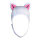 thumbnail image 4 of Gorro de buceo con orejas de gato, gorro de natación térmico de neopreno de 3 mm, gorro de surf para Blanco Rosa Línea Negra, 4 of 9