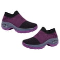 thumbnail image 1 of 1 par de zapatos deportivos de suela gruesa para mujer, zapatos con amortiguación de aire, zapatos transpirables, 1 of 8