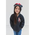thumbnail image 2 of Sudadera con capucha Disney Minnie Mouse para niños pequeños, rojo/gris, forro polar 3T con cremalle, 2 of 5