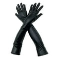 thumbnail image 5 of Stretchy PU Coated Gloves for Cosplay, Shiny Leather Look Long Gloves for Role Play and Evening Wear, Glossy Faux Leather Gloves for Adults, Elegant Costume Accessories for Parties and Performances, 5 of 5