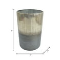 thumbnail image 4 of Two-Tone Textured Glass Vase for Living Room Decor - Elegant Home Accents for Table Centerpiece - Decorative Flower Vase for Bedroom, House and Office Styling - 9", Silver & Bronze, 4 of 12