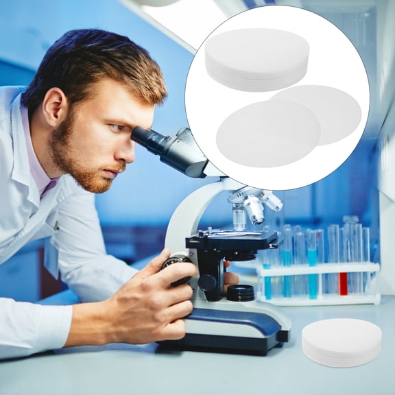 White Filter Paper for Lab Use Medium Flow Rate 100 Pieces 9cm Diameter