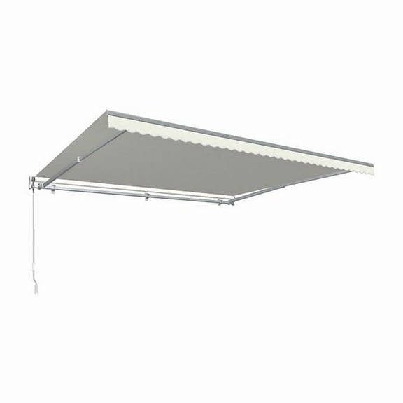 Awntech DTR8-US-OAT 8 ft. Destin with Hood Right Motor & Remote Retractable Awning, Oatmeal Spec - 84 in.