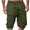 Green, variant on JIUKE Mens Shorts Knee Length Cargo Shorts High Waisted Fitted Solid Color Outdoor Hiking Shorts with Pockets
