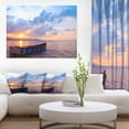 thumbnail image 1 of Small Fishermen Boat at Sunset - Modern Seashore Canvas Art, 1 of 3