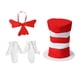 thumbnail image 5 of Sombrero de fiesta de cumpleaños de Halloween, accesorio de escenario para cosplay, sombrero de copa con rayas rojas y blancas, 5 of 5