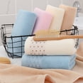 thumbnail image 7 of REGALWOVEN Embroidery Pattern Hand Towels Set, Cotton Hand Towels for Bathroom, Kitchen 14" x 30" Pink 2-Piece, 7 of 7