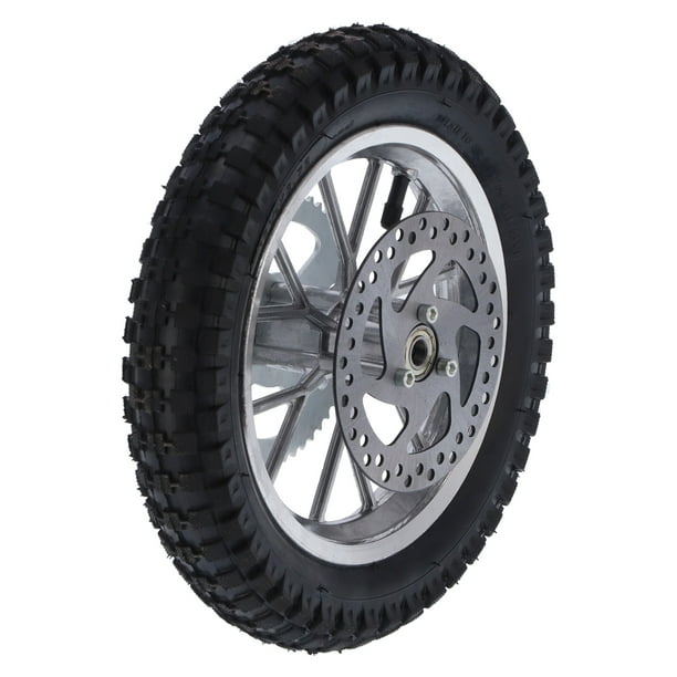 Pieces de Velo Dirt Roue Arriere Dirt Roues de Velo Pneu 12.5x2.75in Mini Velo Roue Arriere Antiderapant en Acier en Caoutchouc Alliage pour 47cc 49cc