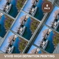 thumbnail image 6 of 3dRose, USA, California. Docked boats at Morro Bay with Morro Rock., Set of 8 Ceramic Tile Coasters, 6 of 7