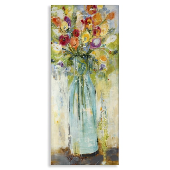 Stupell Industries Contemporary Rustic Spring Bouquet Abstraction Canvas Art, 13 x 30, by Jill Martin