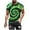 Green, variant on Mens Tie Dye T Shirt Short Sleeve Round Neck Shirts Summer Muscle Gym Tops Casual Quick Dry Workout Athletic Bodybuilding Cotton Tee