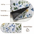 thumbnail image 6 of Blue Yellow Floral Spring Round Area Rug 3.3 FT, Non Slip Small Entryway Kitchen Mat, Summer Pastoral Botanical Green Washable Soft Circular Rug Non-Shedding Door Mat for Bathroom Playroom Kids Room, 6 of 9