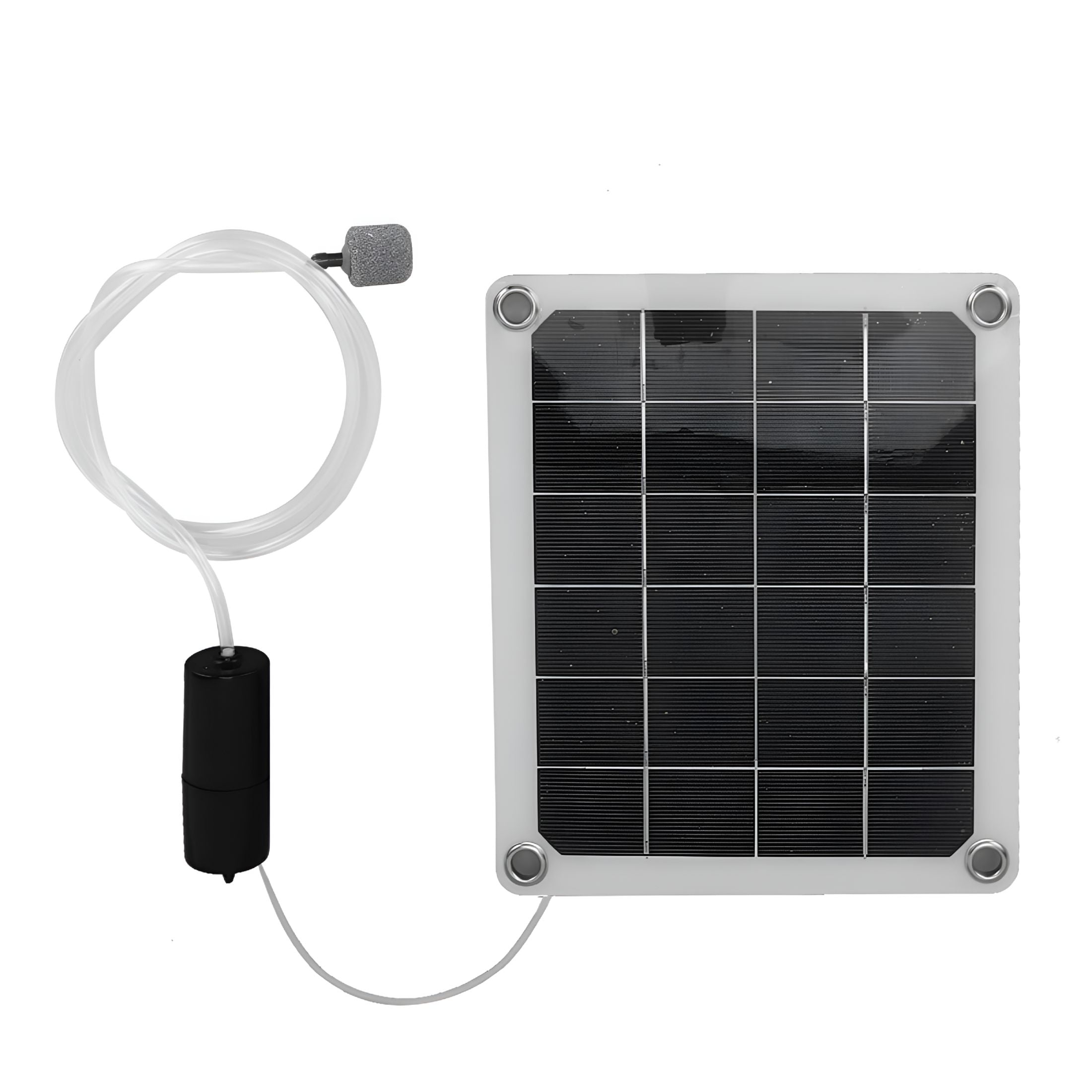 HIBIBUD 10W Solar Pond Aerator, Noiseless Solar Air Pump with Stones, Fishpond Aeration System, Aquariums Oxygen Pump, Solar-Powered Pond Aeration Kit