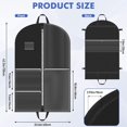 thumbnail image 2 of TranRantic 43 Inch Dance Garment Bag, Waterproof Travel Garment Bag with 4 Clear Zipper Pockets (3 Front + 1 Back) | Foldable Design for Suits & Performance Outfits (Black), 2 of 6
