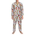 thumbnail image 3 of Honeii Cute Autumn Gnomes Pattern Mens Pajamas Set,2pcs Men's Lounge Long Sleeve Sleep Shirt and Pajama Bottoms Sleepwear Set,Mens Pjs Sets-XX-Large, 3 of 7