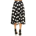 thumbnail image 4 of Women's Casual High Waist A-Line Midi Skirt with Elastic Waistband, 4 of 5