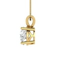 thumbnail image 3 of 2 ct Brilliant Round Cut Solitaire Synthetic Moissanite 18K Yellow Solid Gold Everyday Affordable Designer Necklace Pendant with 16" Chain, 3 of 7