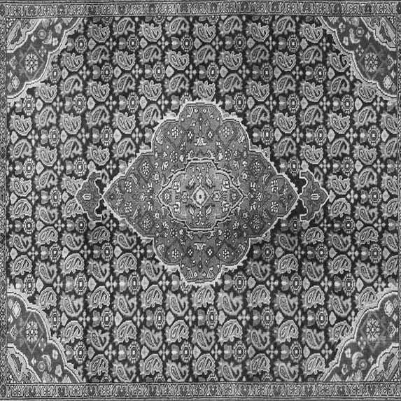 Ahgly Company Indoor Square Persian Gray Traditional Area Rugs, 3' Square