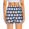 thumbnail image 4 of Uemuo Cute Sheep With Star Pattern Women's Athletic Shorts High Waisted Running Shorts with Liner Pockets Gym Elastic Workout Shorts-Medium, 4 of 9