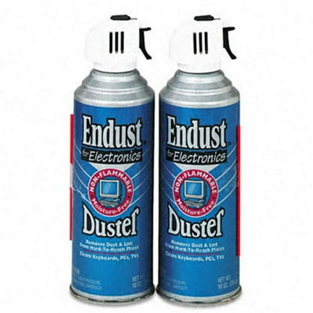 Endust - Tech Cleaner - Multipurpose 10 oz. Duster - Canned Air Non-Flammable, Moisture-Free - 8.65" x 2.7" x 5.55" - Size 10 Fl oz - Blue