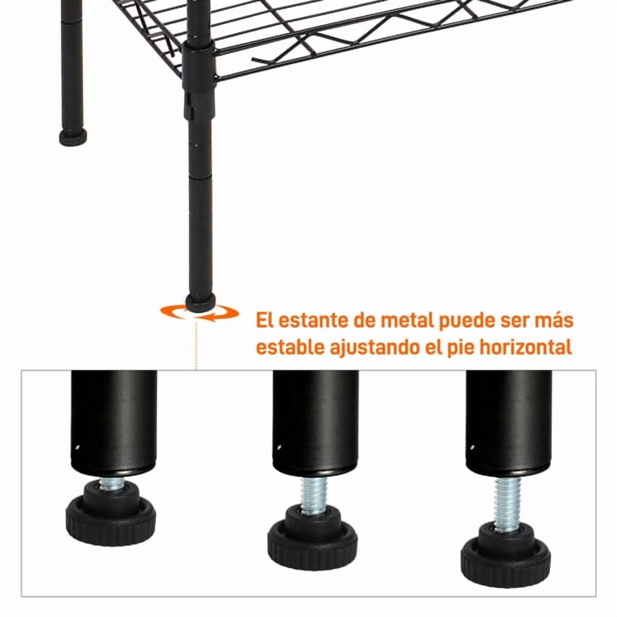 Alvantor 5-Tier Heavy Duty Storage Rack Shelving Unit, Black, 250 kg Load Capacity