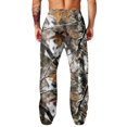thumbnail image 6 of Havenx Camo Sweatpants for Men Wide Leg Dry Leaf Print Elastic Waist Sweat Pant with Pockets Open Bottom Camouflage Trousers Workout Athletic Jogger Soft Lounge Outfits,Coffee 2XL, 6 of 7