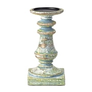 Kanan Wood Candleholders with Distressed Finish - Set of 5