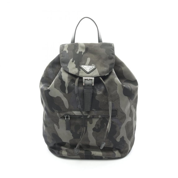 Pre-Owned Prada TESSUTO CAMOUFL Backpack/Handbag, Nylon & Saffiano Leather, Women's,...