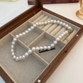 thumbnail image 1 of Collier de Perles Imitation pour Femmes, Chaîne Os de la Clavicule Simple et Tendance, Colliers Ras-du-Cou Blancs, Bijoux de Mariage de Designer, Vente en Gros, 1 of 5
