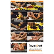 Royal Kraft Wooden Stamps for Henna Fabric Textile Paper Clay Pottery Border Block Printing (Set of 10)