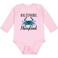 thumbnail image 3 of Inktastic Baltimore Maryland Vacation Blue Crab Boys or Girls Long Sleeve Baby Bodysuit, 3 of 5
