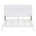 thumbnail image 3 of Wood Murphy Platform Wall Bed Mattress Foundation with Multi-function, Bed Frame Storage Bed w/ Wooden Slats for Boy Girl, No Box Spring Needed, Easy Assembly, 3 of 9
