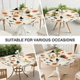 thumbnail image 7 of Beige Halloween Pumpkins Ghosts and Bats Round Fitted Tablecloth with Elastic Edge,Dining Table Cover Waterproof,Outdoor Round Tablecloth for Camping,Dining,Indoor and Outdoor, 7 of 7