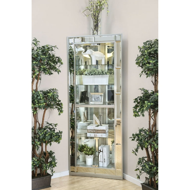 Magshion Modern 67.5 5-Tier Shelf Display Cabinet with Acrylic