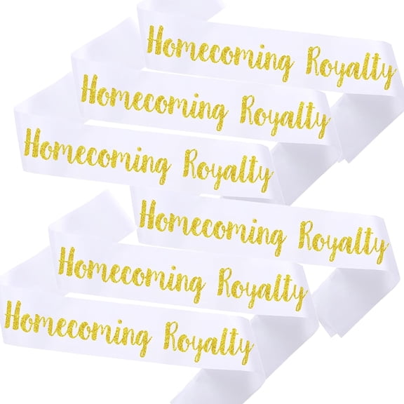 1 pcs Homecoming Royalty Sashes Bulk, Glitter Gold Black Sashes for Homecoming Party School Dance Graduation Pageants Party Favors Decorations