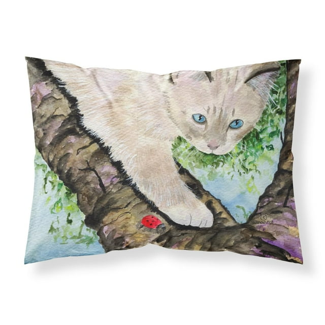 ""Caroline'S Treasures Ss8276Pillowcase Cat-Birman Funda De Almohada Estándar De Tela Que Absorbe La Humedad, Grande, Multicolor""