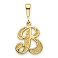 thumbnail image 1 of Diamond2Deal 14K Pendentif Initiale Lettre B en Or Jaune Script Filigrane pour Femmes (L - 0.77 Pouces, W - 0.62 Pouces), 1 of 6