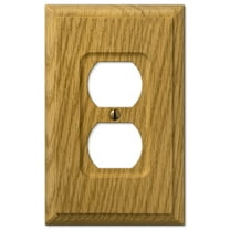 Amerelle 4025D Traditional Wallplate, 1 Duplex, Wood, Light Oak , 1-Pack