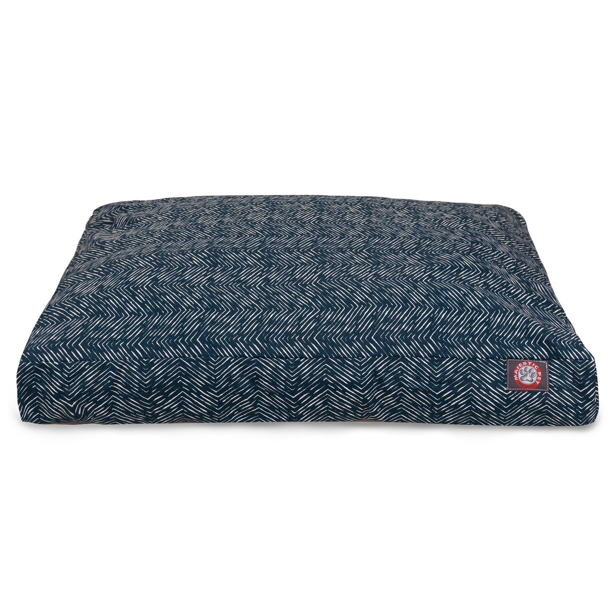 Majestic Pet | South West Shredded Memory Foam Rectangle Pet Bed for Dogs, Navy, Medium