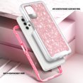 thumbnail image 4 of Nagebee Case for Samsung Galaxy A32 5G with [Built-in Screen Protector], Full-Body Shockproof Protective Bumper Cover, Support Wireless Charging, Impact Resist Durable Case (Pink Glitter), 4 of 6