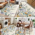 thumbnail image 5 of Floral Eucalyptus Leaves Area Rugs 4'x6', Washable Small Throw Rugs for Office Bathroom, Daisy Summer Botanical Pastoral Indoor Outdoor Rug Non-Slip Low Pile Carpet Runner Reversible Floor Mats, 5 of 8