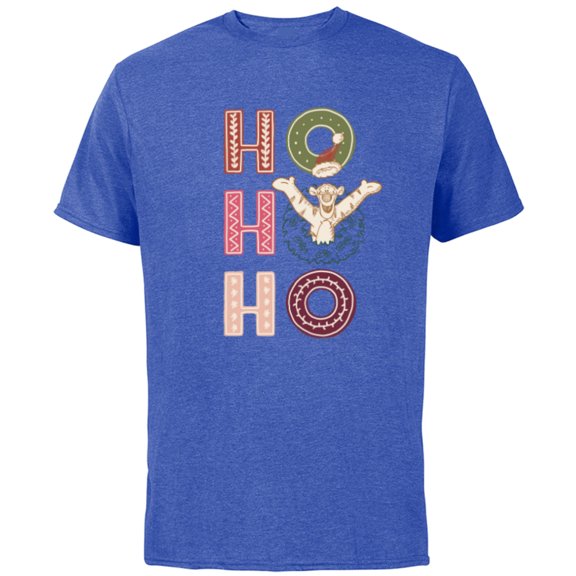 Disney Winnie the Pooh Tigger Ho Ho Ho - Short Sleeve Cotton T-Shirt for Adults - Customized-Royal Heather