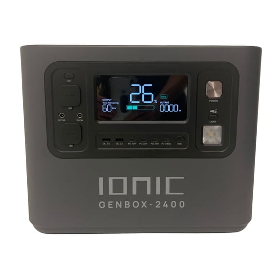 Ionic GenBox 2400 Portable Power Station | 2400W Pure Sine Wave with UPS & Expandable Capacity