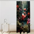 thumbnail image 2 of Flamingo Waterproof Printed Bathroom Curtain Set with Hooks - Stylish Bathroom Decoration, 2 of 5